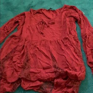 red american eagle medium blouse